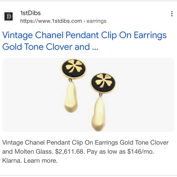 CHANEL CLOVER DROP PEARL EARRINGS - Picture 5 of 5